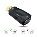 HDMI to VGA Video Converter HD Mini VGA Switcher black