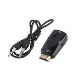 HDMI to VGA Video Converter HD Mini VGA Switcher black