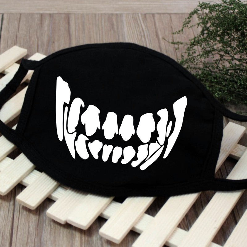 Men Women Riding Cotton Mask Breathable Dust-proof Facial Mouth Protection Fashion Black Mask KZ-3034