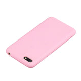 for HUAWEI Y5 2018 Cute Candy Color Matte TPU Anti-scratch Non-slip Protective Cover Back Case dark pink