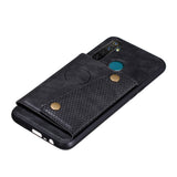 For OPPO Realme 5/5 Pro Mobile Phone Shell Buckle Closure Wallet Design Overall Protective Smartphone Cover  black