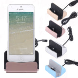 Desk Charger Charge and Sync Stand for IPhone 7 6s plus 6s 6 6plus 5s 5 Desktop Iphone Charger Black
