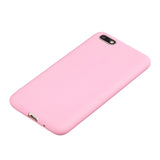 for HUAWEI Y5 2018 Cute Candy Color Matte TPU Anti-scratch Non-slip Protective Cover Back Case dark pink