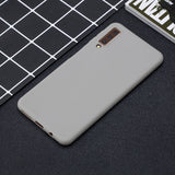 For Samsung A7 2018 Lovely Candy Color Matte TPU Anti-scratch Non-slip Protective Cover Back Case 12