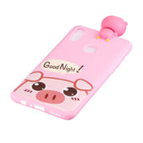 For Samsung A10S A20S Color Painting 3D Cartoon Animal Full Protective Soft TPU Mobile Phone Case Rose red