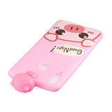 For Samsung A10S A20S Color Painting 3D Cartoon Animal Full Protective Soft TPU Mobile Phone Case Rose red