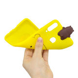 For Samsung A10S A20S Color Painting 3D Cartoon Animal Full Protective Soft TPU Mobile Phone Case yellow