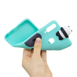 For Samsung A10S A20S Color Painting 3D Cartoon Animal Full Protective Soft TPU Mobile Phone Case Light blue