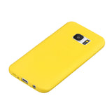 for Samsung S7 edge Cute Candy Color Matte TPU Anti-scratch Non-slip Protective Cover Back Case yellow