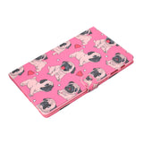 For Samsung T590 Laptop Protective Case Color Painted Smart Stay PU Cover with Front Snap Crown cat