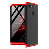 For OPPO A12 Mobile Phone Cover 360 Degree Full Protection Phone Case Red black red