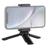 PULUZ Mini Portable Folding Plastic Stand Tripod Universal Phone Clamp Bracket Smartphones Holder Clip  black