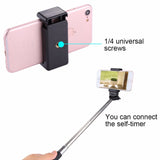 PULUZ Mini Portable Folding Plastic Stand Tripod Universal Phone Clamp Bracket Smartphones Holder Clip  black