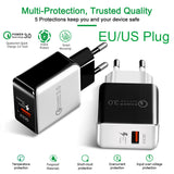 USB Fast Charging Quick Wall Charger Adapter Plug for Samsung Android iPhone LG white_US plug