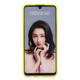 For HUAWEI P30 LITE/NOVA 4E Lovely Candy Color Matte TPU Anti-scratch Non-slip Protective Cover Back Case Light pink