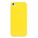 for iPhone 5/5S/SE Lovely Candy Color Matte TPU Anti-scratch Non-slip Protective Cover Back Case white