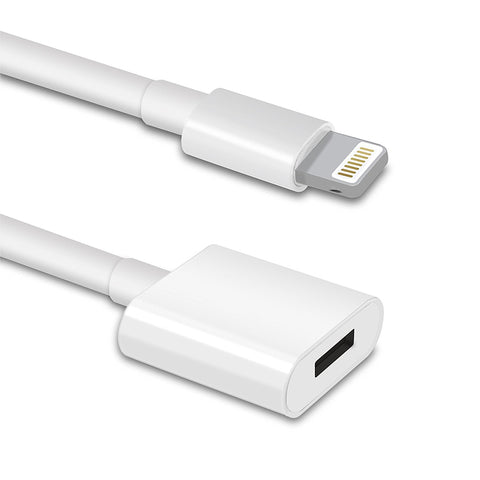 Male to Female Flexible Connector Adapter Charging Audio Video Extension Cable for Apple
