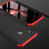 For VIVO V9/Y85/Z1 Slim 3 in 1 Hybrid Hard Case Full Body 360 Degree Protection Back Cover black