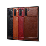 For Samsung Note 10/10 Pro Cellphone Cover 2-in-1 Stand Function Textured PU Leather Anti-scratch Overall Protection Case Card Holder red