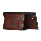 For Samsung Note 10/10 Pro Cellphone Cover 2-in-1 Stand Function Textured PU Leather Anti-scratch Overall Protection Case Card Holder red