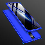 For OPPO F11 pro Ultra Slim PC Back Cover Non-slip Shockproof 360 Degree Full Protective Case Red black red