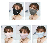 Men Women Warm Mask Autumn Winter Riding Cotton Breathable Dust-proof Mask Dark Pink