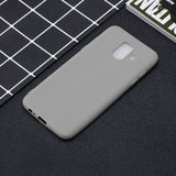 For Samsung A6 2018 Lovely Candy Color Matte TPU Anti-scratch Non-slip Protective Cover Back Case 12