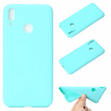 For HUAWEI Honor 8C Lovely Candy Color Matte TPU Anti-scratch Non-slip Protective Cover Back Case white