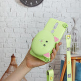For OPPO F11/F11 Pro Cellphone Case Mobile Phone TPU Shell Shockproof Cover with Cartoon Cat Pig Panda Coin Purse Lovely Shoulder Starp  Green