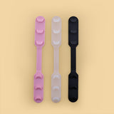 Face Guard Hook Ear Protector Silicone Bandage Adjustment Buckle Double Head Clasp Silicone translucent_Can be lengthened and cut