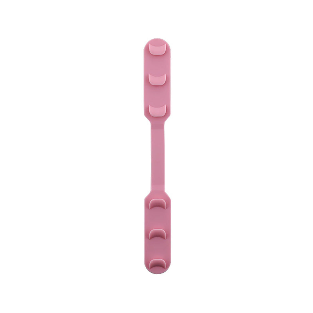 Face Guard Hook Ear Protector Silicone Bandage Adjustment Buckle Double Head Clasp Silicone Pink_Can be lengthened and cut