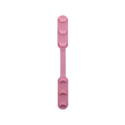 Face Guard Hook Ear Protector Silicone Bandage Adjustment Buckle Double Head Clasp Silicone Pink_Can be lengthened and cut