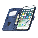 For iPhone 6 plus / 6S plus / 7 plus / 8 plus Denim Pattern Solid Color Flip Wallet PU Leather Protective Phone Case with Buckle & Bracket yellow