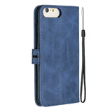 For iPhone 6 plus / 6S plus / 7 plus / 8 plus Denim Pattern Solid Color Flip Wallet PU Leather Protective Phone Case with Buckle & Bracket yellow