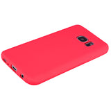 for Samsung S7 edge Cute Candy Color Matte TPU Anti-scratch Non-slip Protective Cover Back Case red