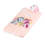 For Samsung A10S A20S Color Painting 3D Cartoon Animal Full Protective Soft TPU Mobile Phone Case Light pink