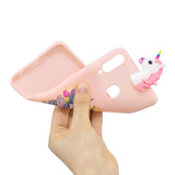 For Samsung A10S A20S Color Painting 3D Cartoon Animal Full Protective Soft TPU Mobile Phone Case Light pink