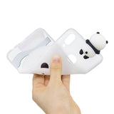 For Samsung A10S A20S Color Painting 3D Cartoon Animal Full Protective Soft TPU Mobile Phone Case white