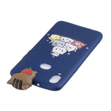 For Samsung A10S A20S Color Painting 3D Cartoon Animal Full Protective Soft TPU Mobile Phone Case sapphire