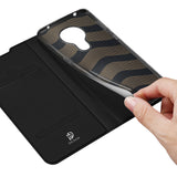 DUX DUCIS for Nokia 5.3 Leather Mobile Phone Cover with Bracket Card Slot Magnetic Protective Case black