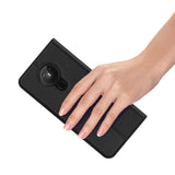 DUX DUCIS for Nokia 5.3 Leather Mobile Phone Cover with Bracket Card Slot Magnetic Protective Case black