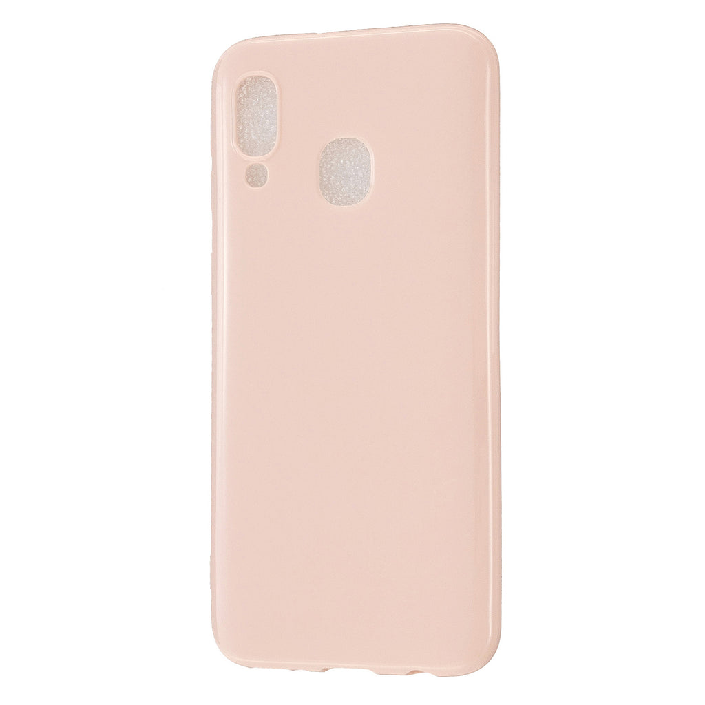 For Samsung A20E/A40/A70 Cellphone Cover Soft TPU Phone Case Simple Profile Scratch Resistant Full Body Protection Shell Sakura pink