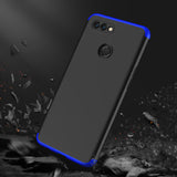 For OPPO A12 Mobile Phone Cover 360 Degree Full Protection Phone Case Blue black blue