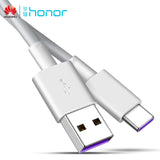 USB Cable Fast Charging Phone 5A Type-C High Speed Data Cables for Samsung Huawei white