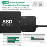 SATA to USB3.0 Adapter Converter 12V/2A US Plug Power Adapter  black