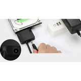 SATA to USB3.0 Adapter Converter 12V/2A US Plug Power Adapter  black