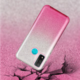 For HUAWEI Mate 30/Nova 5I pro/Mate 30 Pro/PSmart /Y5P/Y6P 2020 Phone Case Gradient Color Glitter Powder Phone Cover with Airbag Bracket Pink