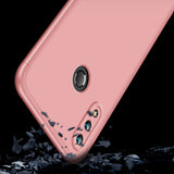 For HUAWEI NOVA 3I/P smart Plus 3 in 1 360 Degree Non-slip Shockproof Full Protective Case Rose gold