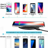 Luxury Qi Fast Wireless Charger for Samsung Galaxy S10 Plus S9 S8 S7 Note 9 8 red