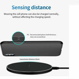 Luxury Qi Fast Wireless Charger for Samsung Galaxy S10 Plus S9 S8 S7 Note 9 8 black